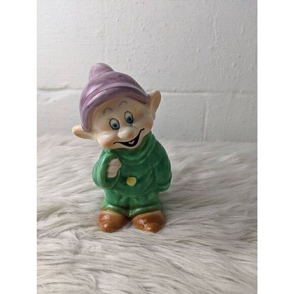 Snow white and The Seven Dwarfs Large‎ Full Ceramic Set from 70's Made in Japan - Picture 5 of 14